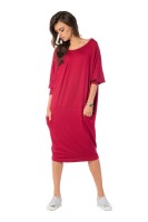 Damen Kleid weit geschnitten Top; Bordo/M/L 38/40