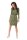 Damen Kleid mit Kordel Elegant 3/4 Arm Stylisch;