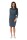 Damen Kleid mit Kordel Elegant 3/4 Arm Stylisch; Grafit/2XL/3XL 44/46