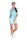 Damen Longshirt Tunika mit Druck 3/4 Arm Top;