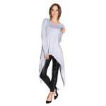 Longshirt mit verlängerte Saumenden Asymmetrisch;