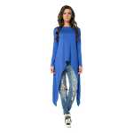 Longshirt mit verlängerte Saumenden Asymmetrisch;