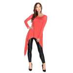 Longshirt mit verlängerte Saumenden Asymmetrisch;