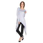 Longshirt mit verlängerte Saumenden Asymmetrisch;