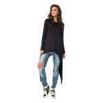 Longshirt mit verlängerte Saumenden Asymmetrisch;