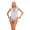 Damen Body Shirt V-Ausschnitt; Grau Meliert S/M 36/38