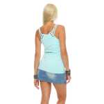 Damen Träger Sommer Shirt Top T-Shir;