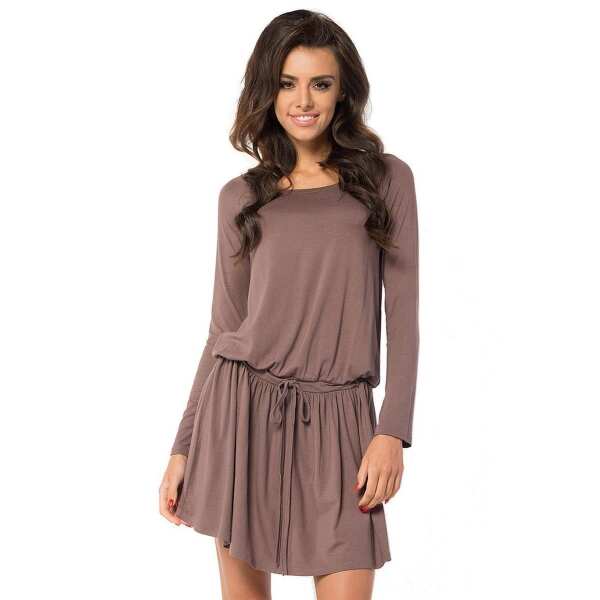 Damen Minikleid Klassisch; Cappuccino/L/XL 40/42