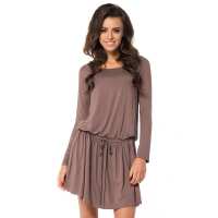 Damen Minikleid Klassisch; Cappuccino/L/XL 40/42