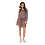 Damen Minikleid Klassisch; Cappuccino/2XL/3XL 44/46