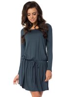 Damen Minikleid Klassisch; Grafit/L/XL 40/42