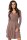 MiniKleid mit Überlappender V-Ausschnitt Langarm; Cappuccino XL/2XL 42/44