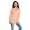 Damen Rollkragen-Pullover Strickpullover; Aprikose/M/L