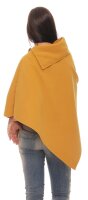 Damen Umhang Mantel Poncho Strickpullover Pullover Cardigan Sweater Stehkragen Cape Gr. 36 38 40 S M L, S50