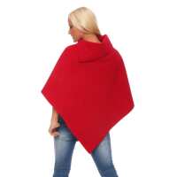 Damen Umhang Mantel Poncho Strickpullover Pullover Cardigan Sweater Stehkragen;