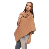 Damen Umhang Mantel Poncho Strickpullover Pullover Cardigan Sweater Stehkragen;