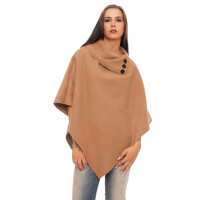 Damen Umhang Mantel Poncho Strickpullover Pullover Cardigan Sweater Stehkragen;