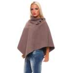 Damen Umhang Mantel Poncho Strickpullover Pullover Cardigan Sweater Stehkragen;