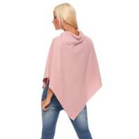 Damen Umhang Mantel Poncho Strickpullover Pullover Cardigan Sweater Stehkragen Cape;