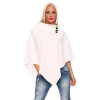 Damen Umhang Mantel Poncho Strickpullover Pullover Cardigan Sweater Stehkragen Cape;