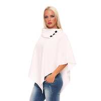 Damen Umhang Mantel Poncho Strickpullover Pullover Cardigan Sweater Stehkragen Cape;