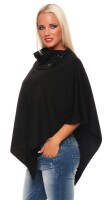 Knitted poncho cape size. 36 38 M in 6 colors S3 Schwarz S/M/L