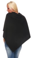 Knitted poncho cape size. 36 38 M in 6 colors S3 Schwarz S/M/L