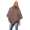 Damen Umhang Mantel Poncho Strickpullover Pullover Cardigan Sweater Stehkragen Cape Gr. 36 38 40 S M L, S50 Cappuccino S/M/L