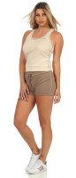 Damen 2 teiler Fitness Sport Short + Top;