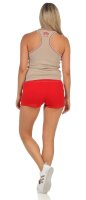 Damen 2 teiler Fitness Sport Short + Top;