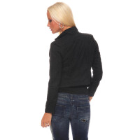 Damen Elegante Jacke Kurzjacke Jacke in Schwarz Tüll; Schwarz XL/42