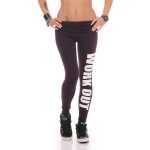 Damen Sport Leggings Baumwolle Stretch Slim Fit Made in...