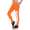 Damen Sport Leggings Baumwolle Stretch Slim Fit Made in EU Orange XL/42