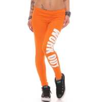 Damen Sport Leggings Baumwolle Stretch Slim Fit Made in...