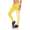 Damen Sport Leggings Baumwolle Stretch Slim Fit Made in EU Gelb 3XL/46