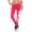 Damen Sport Leggings Baumwolle Stretch Slim Fit Made in EU Pink L/40