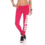 Damen Sport Leggings Baumwolle Stretch Slim Fit Made in...