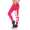 Damen Sport Leggings Baumwolle Stretch Slim Fit Made in EU Pink 2XL/44