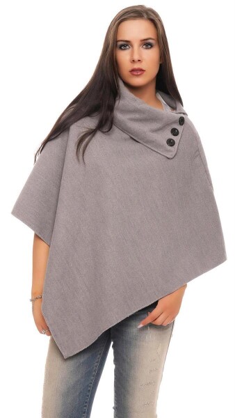 Knitted poncho cape size. 36 38 M in 6 colors S3 Grau S/M/L