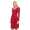 Damen Kleid A-Linie überlappender V-Ausschnitt ;