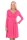 Damen Kleid A-Linie überlappender V-Ausschnitt ; Pink L/XL 40/42