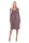 Damen Kleid A-Linie überlappender V-Ausschnitt ; Cappuccino XS/S 34/36