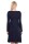 Damen Kleid A-Linie überlappender V-Ausschnitt ; Dunkelblau S/M 36/38