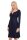 Damen Kleid A-Linie überlappender V-Ausschnitt ; Dunkelblau 2XL/3XL 44/46