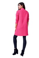 Damen Strickjacke Sweats Poncho Umhang Cardigan Jacke; Pink/S/M/L