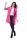 Damen Strickjacke Sweats Poncho Umhang Cardigan Jacke; Pink/S/M/L