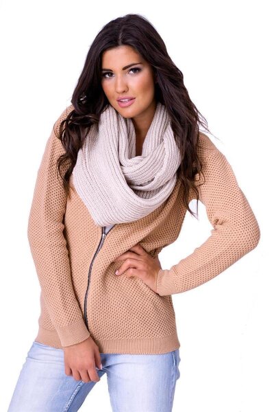 Damen Blazer Strickjacke Jacke; Nude/M/L 38/40