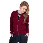 Damen Blazer Strickjacke Jacke; Bordo/M/L 38/40