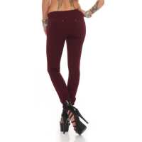 Damen Jeggings Hüfthose  Bordo XS/34