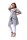 Damen Strickjacke Cardigan mit Bindegürtel; Grau/M/L